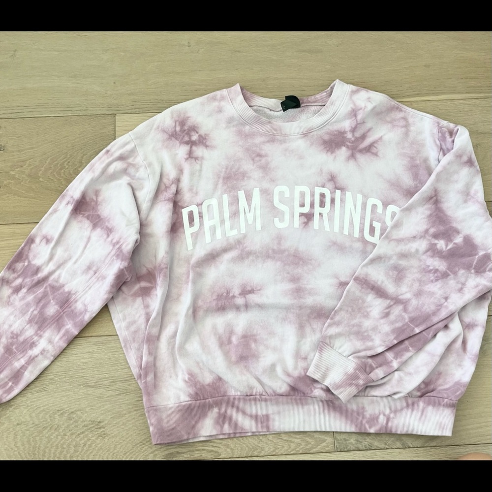 tie die palm springs sweatshirt